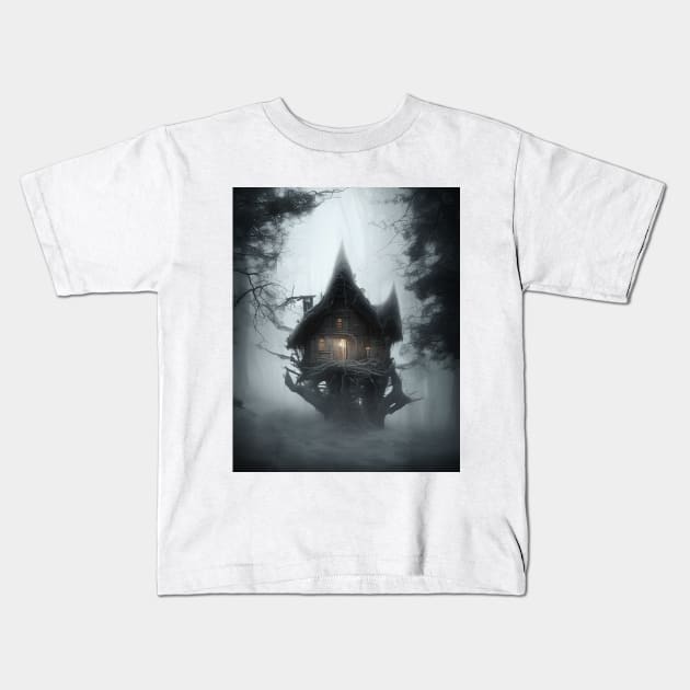 Whispering Hut in the Darkwood Kids T-Shirt by deepofficial